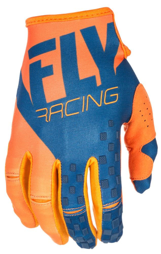 Fly Racing - Fly Racing Kinetic Gloves  - 371-41807 - Orange/Navy - X-Small