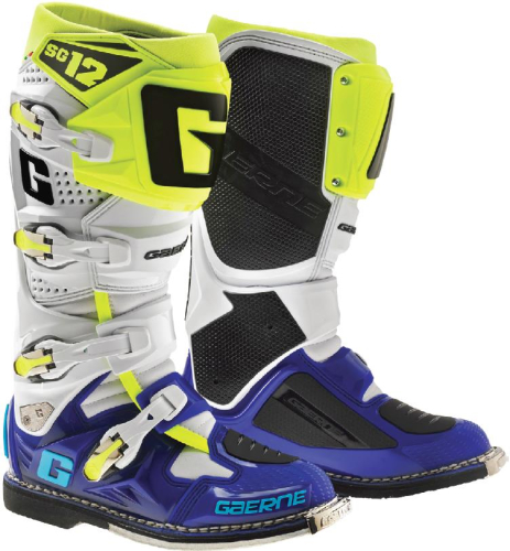 Gaerne - Gaerne SG-12 Boots - 2174-050-007 - White/Blue/Neon - 7
