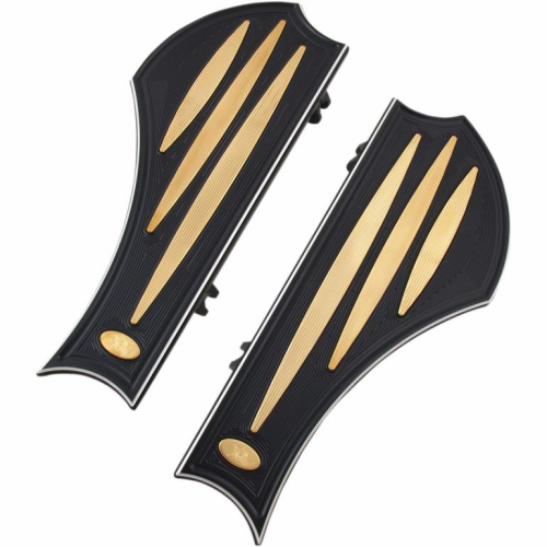 Kens Factory - Kens Factory Neo-Fusion Floorboards - Black Machined with Brass Inserts - 5203
