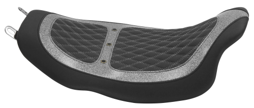 Revere - Revere Runner Vent Solo Seat by Mustang - Silver Metal Flake - 75195MS