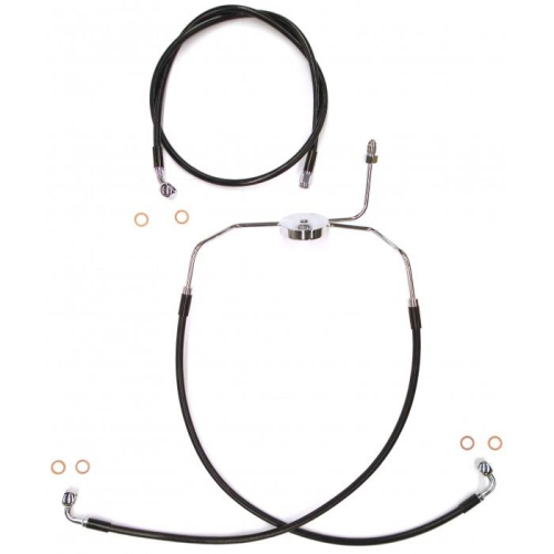 Magnum - Magnum Black Coated XR Stainless Front Brakeline Kit - 29in. Upper Brake Length - SBC130429