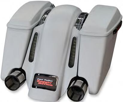 Paul Yaffe Originals - Paul Yaffe Originals Chupa Stretched Rear Fender with CVO Light Cutouts with Black License Plate Frame - CVODO09OEMB