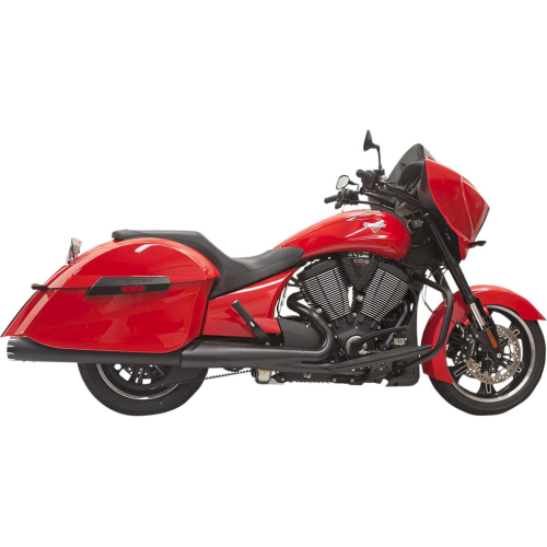 Bassani Manufacturing - Bassani Manufacturing 4in. Straight Slip-On Muffler with Quick Change End Cap - Black - 6C27RB