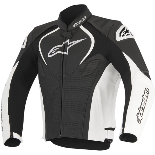 Alpinestars - Alpinestars Jaws Perforated Leather Jacket - 31011161250 - Black/White - 40