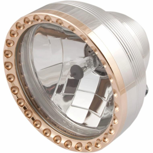 Kens Factory - Kens Factory 5-3/4in. Neo-Fushion Headlight Assembly - Polished w/ Brass Ring - 11205