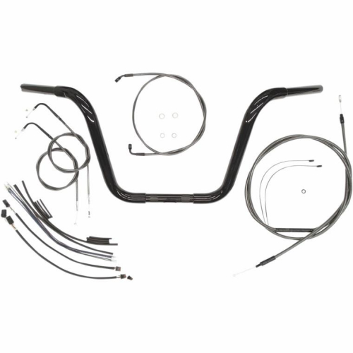 Magnum - Magnum Caliber Ape Hanger Handlebar Installation Kit - 14in. - Black - 48836114