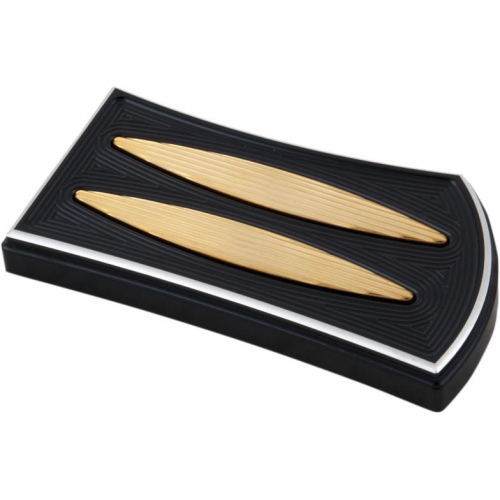 Kens Factory - Kens Factory Neo Fusion Brake Pedal - Black Machined with Brass Inserts - 5213