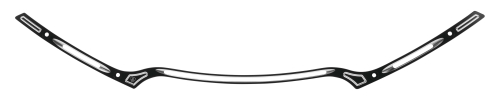 Arlen Ness - Arlen Ness Deep Cut Billet Windshield Trim - Black - 03696