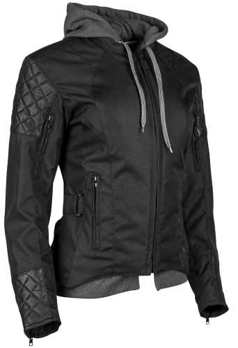 Speed & Strength - Speed & Strength Double Take Womens Leather-Textile Jacket - 884301 - Black - X-Small