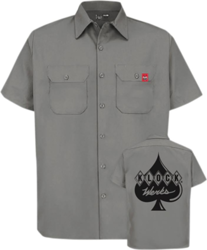 Klock Werks - Klock Werks Shop Short-Sleeve Shirt - KWAP0021 - Gray - Small