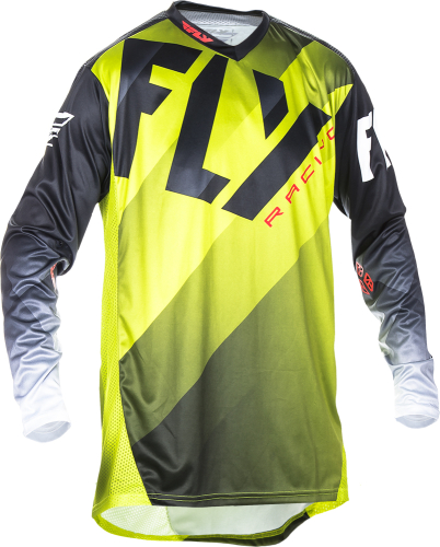 Fly Racing - Fly Racing Lite Hydrogen Jersey (2017) - 370-725L - Lime/Black/White - Large