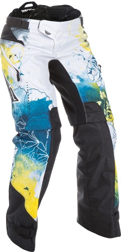 Fly Racing - Fly Racing Kinetic Womens Over the Boot Pants - 370-65804 - Teal/Yellow - 0-2