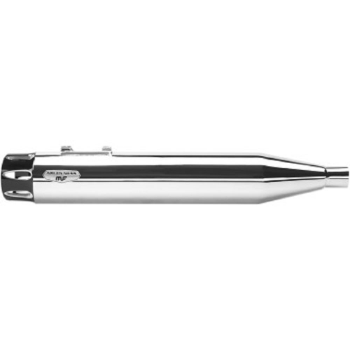 Arlen Ness - Arlen Ness Deep Cut 4in. Slip-Ons - Chrome with Gloss Black End Cap - 7200405
