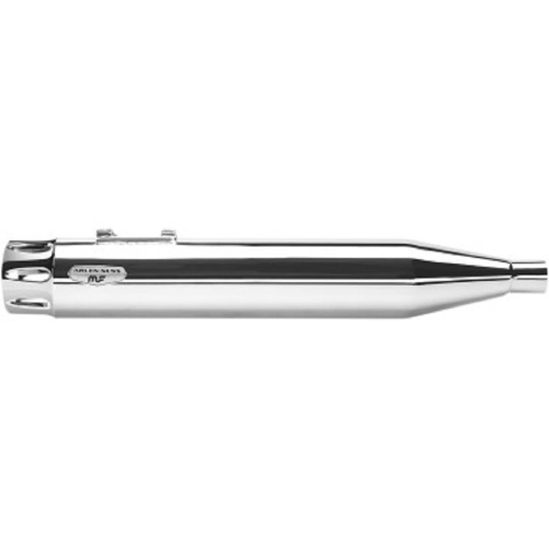 Arlen Ness - Arlen Ness Deep Cut 4in. Slip-Ons - Chrome with Chrome End Cap - 7201001