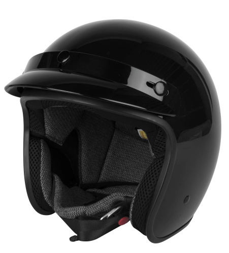 Black Brand - Black Brand Cheater .75 Helmet - CHEATER .75 GL BLK 2XL - Gloss Black - 2XL