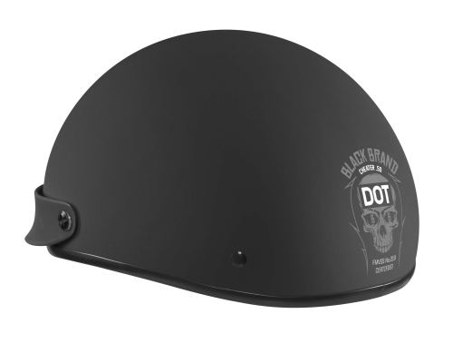 Black Brand - Black Brand Cheater .50 Helmet - BB1002 - Matte Black/White Logo - Small