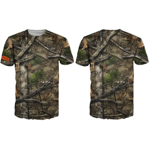 Lethal Threat - Lethal Threat Backwoods Skull Camo T-Shirt - SC50508L - Backwoods Skull Green Camo - Large