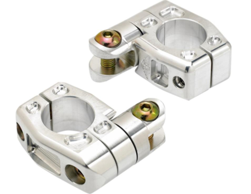 Joker Machine - Joker Machine Highway Peg Mounts with 1-1/8in. Offset - Raw Aluminum - 086431
