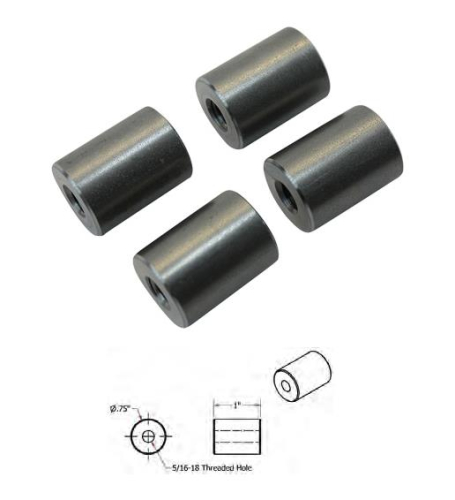 TC Bros - TC Bros Straight Bungs - 5/16-18 Threaded - 1in. Long - 104-0062