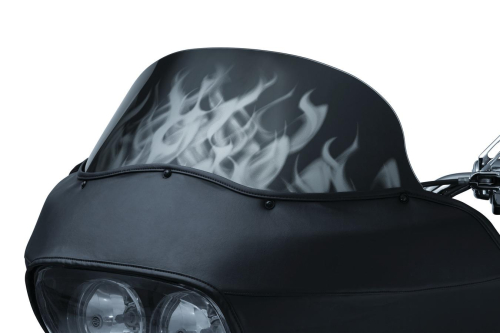 Kuryakyn - Kuryakyn Airmaster Graphic Smoke Windshield - Flame - 1821