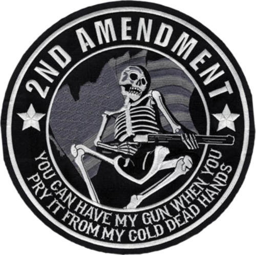Lethal Threat - Lethal Threat 2nd Amendment Skeleton Embroidered Patch - LT30185