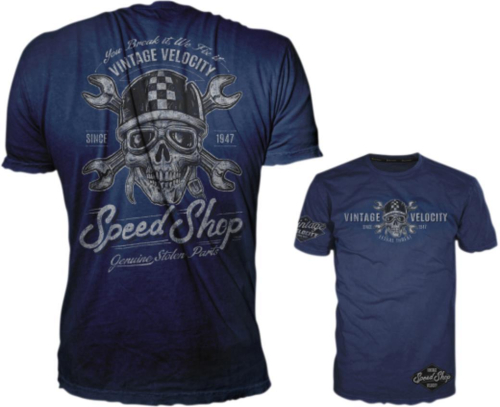 Lethal Threat - Lethal Threat Speed Shop T-Shirt - VV40110L - Blue - Large
