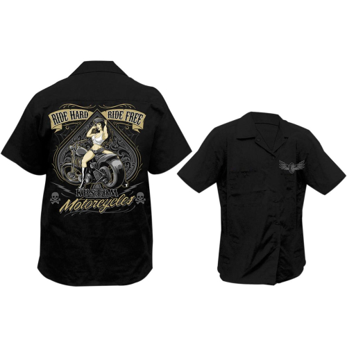 Lethal Threat - Lethal Threat Ride Hard Ride Free Work Shirt - HW50179M - Black - Medium