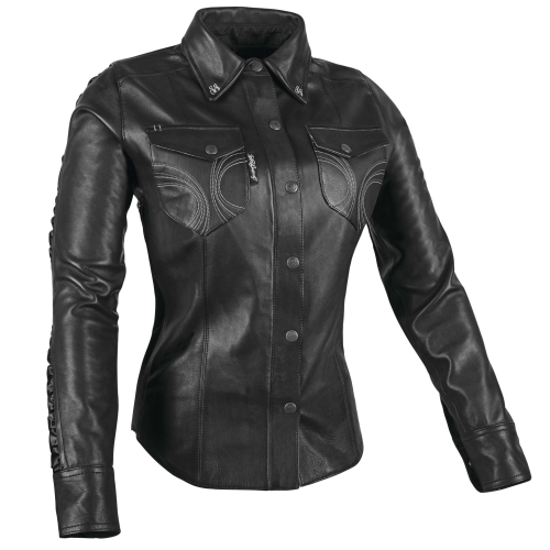 Speed & Strength - Speed & Strength Black Heart Womens Leather Moto Shirt - 879779 - Black - X-Small