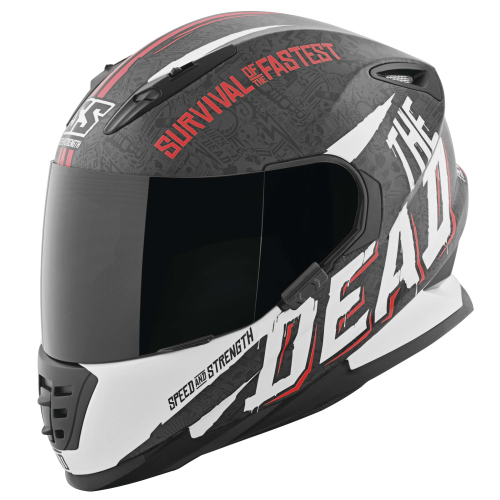 Speed & Strength - Speed & Strength SS1310 The Quick and The Dead Helmet - 874831 - Matte Red/White/Black - Small