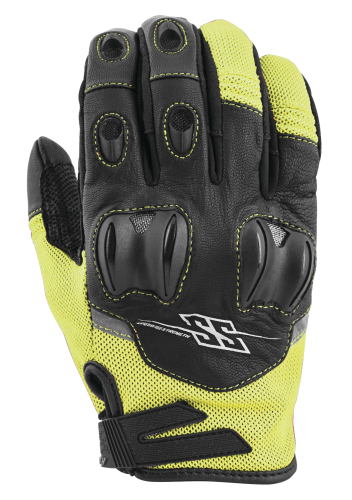 Speed & Strength - Speed & Strength Power and the Glory Leather-Mesh Gloves - 872243 - Hi-Vis - Small