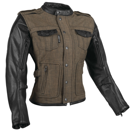Speed & Strength - Speed & Strength Six Speed Sisters Womens Leather-Textile Jacket - 879964 - Brown - Medium