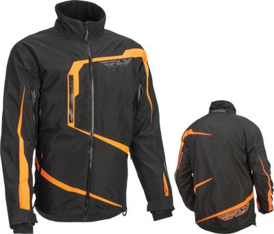 Fly Racing - Fly Racing Carbon Jacket - 6152 470-4038L - Black/Orange - Large