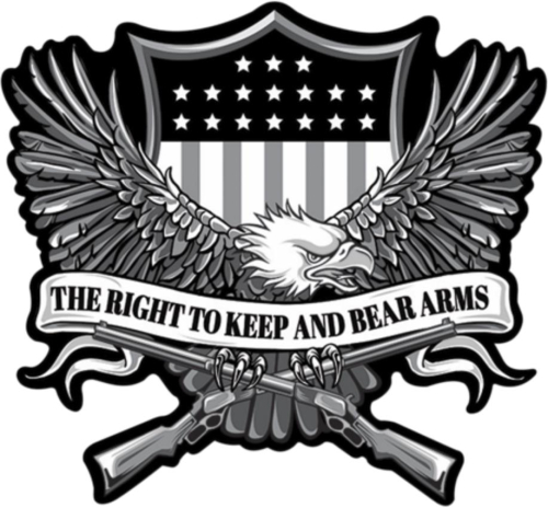 Lethal Threat - Lethal Threat Right to Bear Arms Eagle Embroidered Patch - LT30184