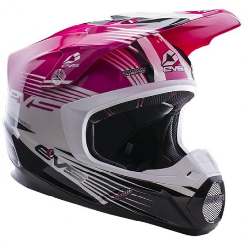 EVS - EVS Works Graphics Youth Helmet - H16T3W-PWBK-YL - Pink/White/Black - Large