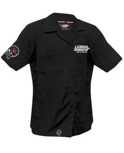 Lethal Threat - Lethal Threat Zombie Defense Work Shirt - FE50158-2XL - Black - 2XL