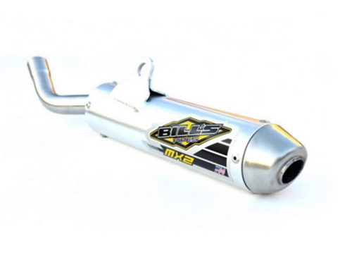Bills Pipes - Bills Pipes 2-Stroke MX2 Series Silencer - Brushed Aluminum - YS-15