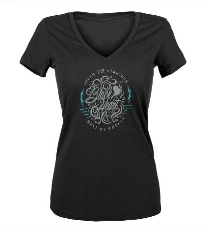 Speed & Strength - Speed & Strength Black Heart V-Neck Womens T-Shirt - 871483 - Black - X-Large