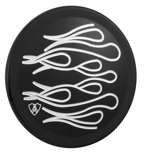 Arlen Ness - Arlen Ness Cam Cover - Flamed - Black - V-2147
