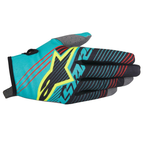 Alpinestars - Alpinestars Radar Tracker Youth Gloves - 3541917651XS - Teal/Black/Yellow Fluo - X-Small