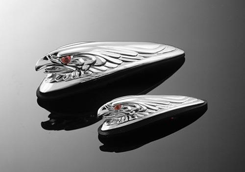 Highway Hawk - Highway Hawk Fender Ornament with Lights - Small Eagle Head - HH-68-4021
