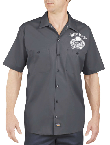 Outlaw Threadz - Outlaw Threadz Original Outlaw Work Shirt - SLV06-2XL - Gray - 2XL