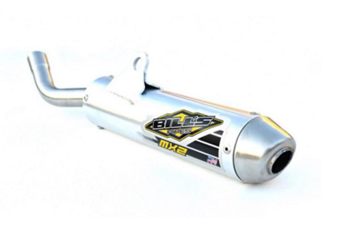 Bills Pipes - Bills Pipes 2-Stroke MX2 Series Silencer - Brushed Aluminum - HS-13