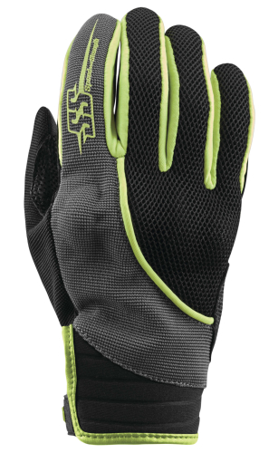 Speed & Strength - Speed & Strength Comin in Hot Womens Leather-Mesh Gloves - 872952 - Gray/Hi-Viz - Small