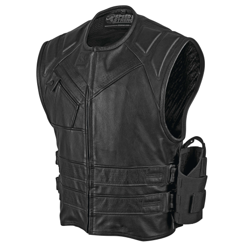 Speed & Strength - Speed & Strength The Quick and The Dead Leather Vest - 879789 - Black - 2XL