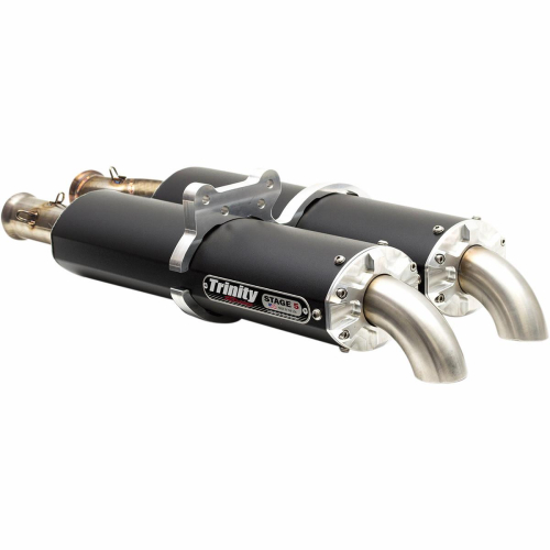 Trinity Racing - Trinity Racing Stage 4 Dual Slip-Ons - Black Muffler - TR4100SBK