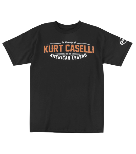 FMF Racing - FMF Racing American Legend Kurt Caselli T-Shirt - F441S18130-BLK-SM - Black - Small