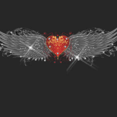 Hair Glove - Hair Glove EZ Bands - Tribal Heart and Wings Foil - 50043