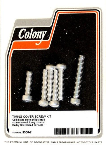 Colony - Colony Cam Cover Screw Kit - Slotted CAD - 9306-7