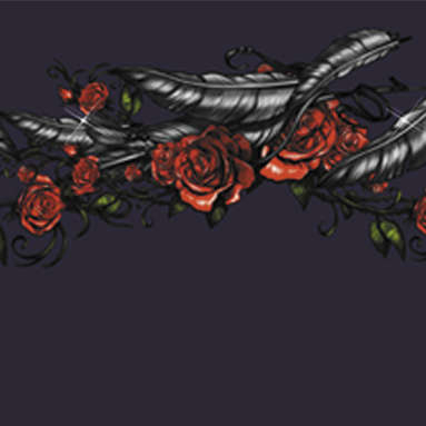 Hair Glove - Hair Glove EZ Bands - Roses and Feathers Silver Foil - 50060