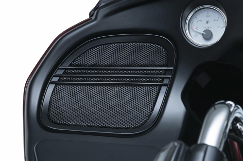 Kuryakyn - Kuryakyn Tri-Line Speaker Grills - Gloss Black - 7379